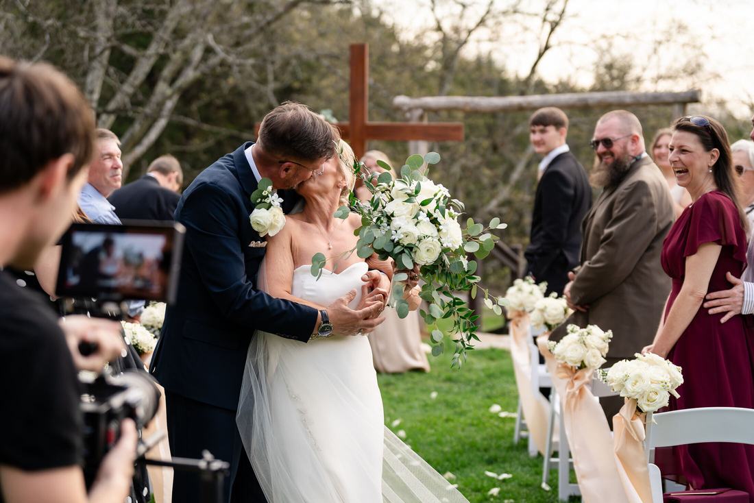 Blue Haven film team capturing a wedding ceremony